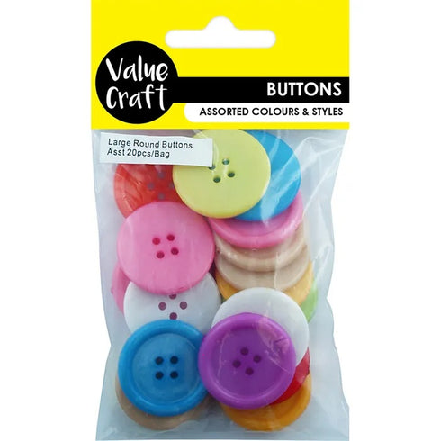30mm Large Round Buttons